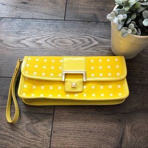 Liz Claiborne yellow Wristlet